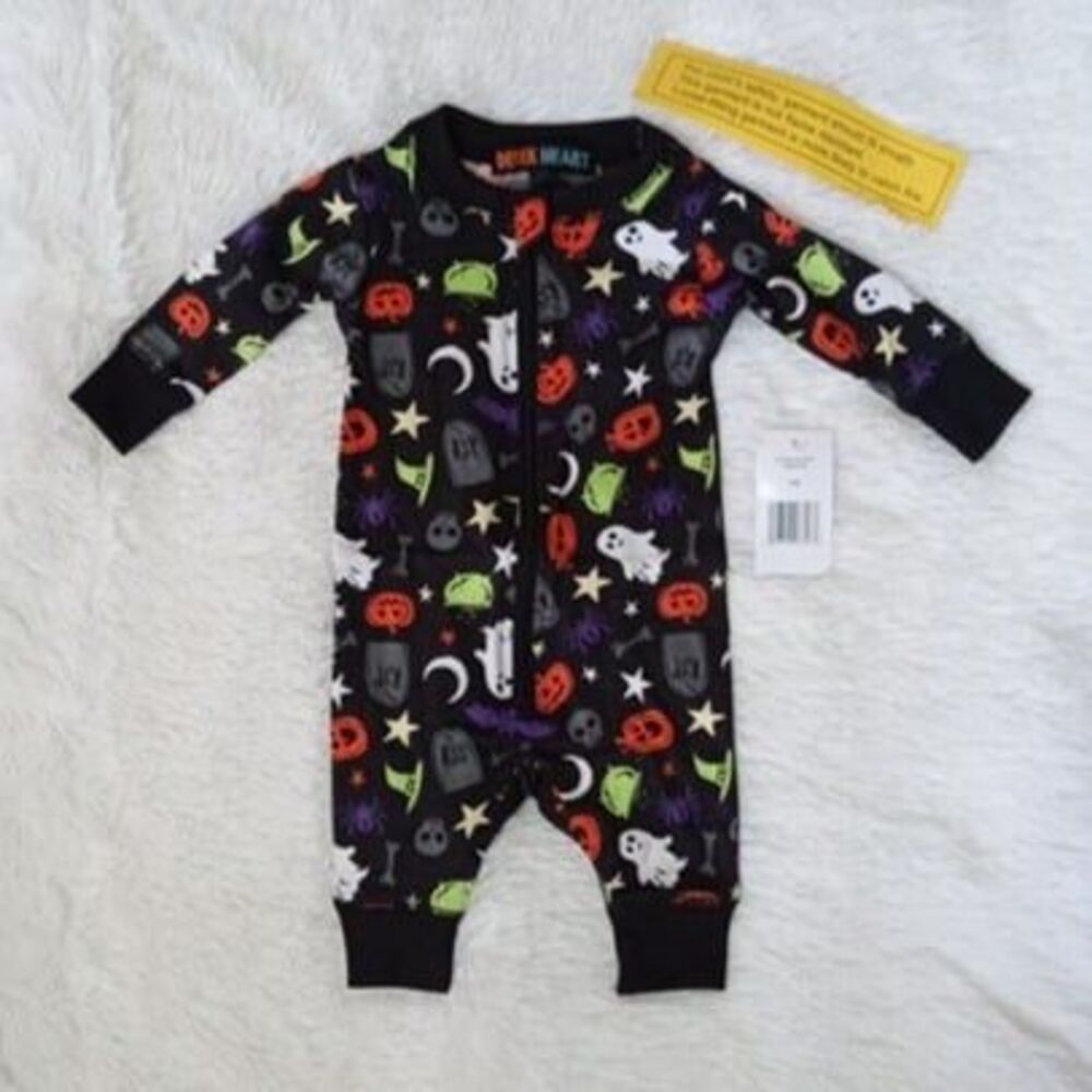 Derek Heart Halloween Lush-Sleep One Piece Footless Sleeper / Lounger (Newborn)